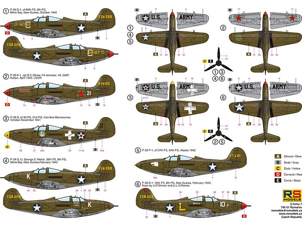 1/72 P-39D/F/K エアロコブラ