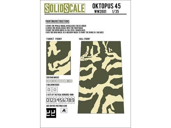 1/35 ソリッドスケール:タイガー2用マスキングシート オクトパス45