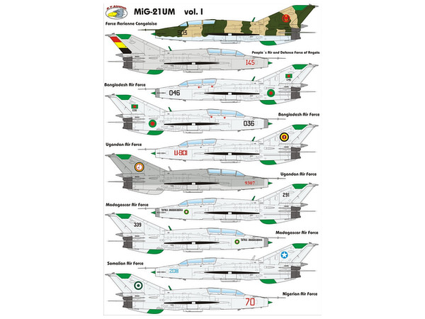 1/72 MiG-21UM "モンゴルB" デカール Vol.I
