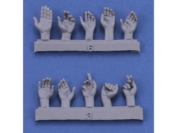 1/16 Assorted hands set No. 1