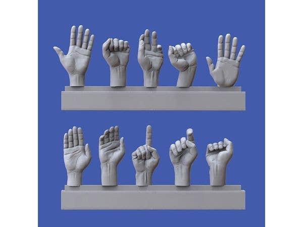 1/16 Assorted hands set No. 3