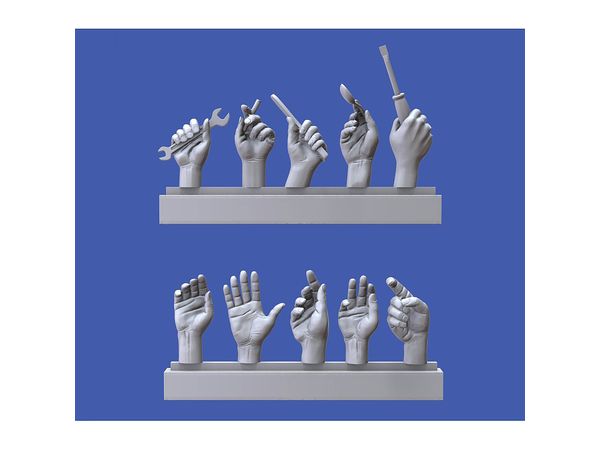 1/16 Assorted hands set No. 4