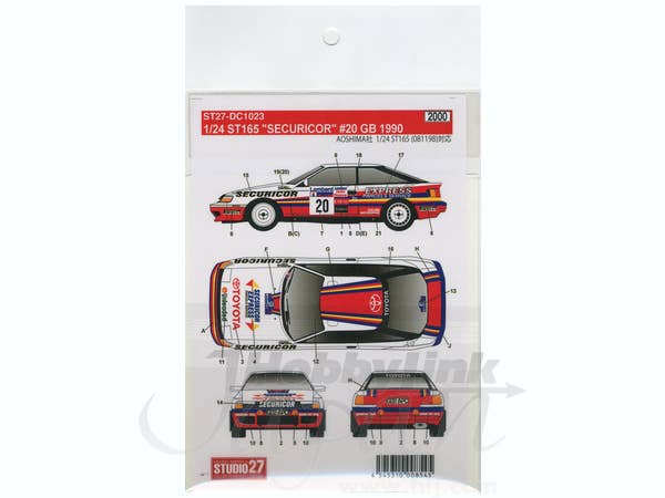 1/24 トヨタ ST165 セリカ GT-FOUR SECURICOR #20 GB 1990