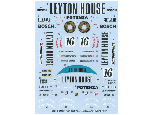 1/24 962C Leyton House #16 JSPC 1987