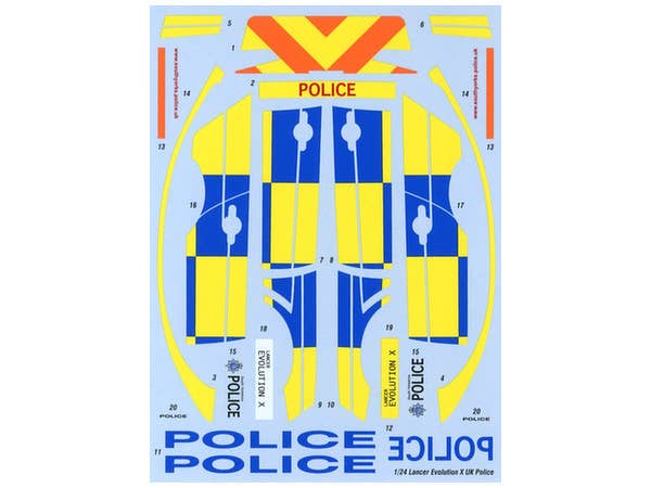 1/24 三菱ランサー エボリューションX イギリス警察 デカール (アオシマ用)