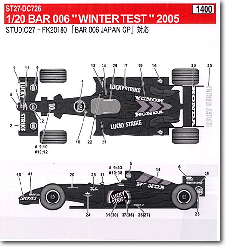1/20 BAR 006 TEST 2005