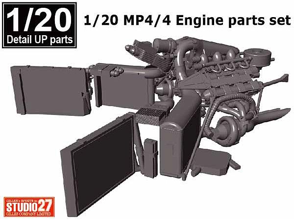 1/20 MP4/4 エンジンパーツセット (TAMIYA1/20 McLaren MP4/4 対応)