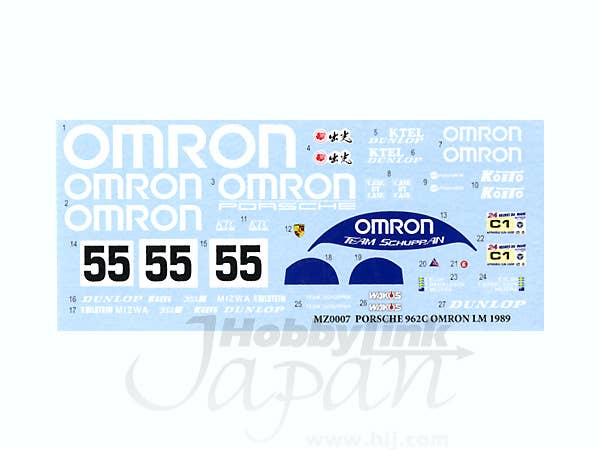 ミニッツレーサー用 ポルシェ 962C OMRON ルマン 1989