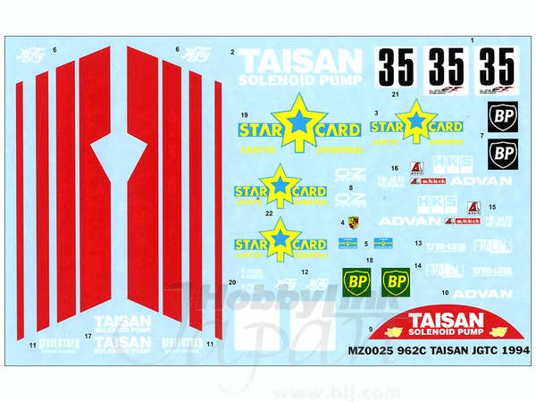 ミニッツレーサー用 ポルシェ 962C タイサン JGTC 1989