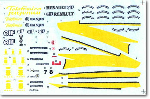 1/20 ルノー R24 '04 デカール