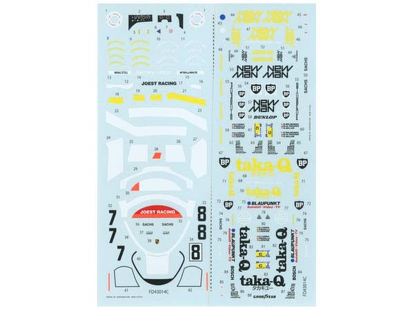 1/43 ポルシェ 956 ニューマン/taka-Q 1985/86 スペアデカール