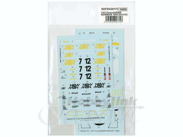 1/43 ポルシェ 956B Newman 1984 (Short Tail) スペアデカール