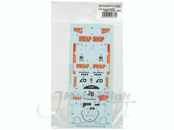 1/43 ポルシェ 956 SWAP Shop 1984 (Long Tail) スペアデカール