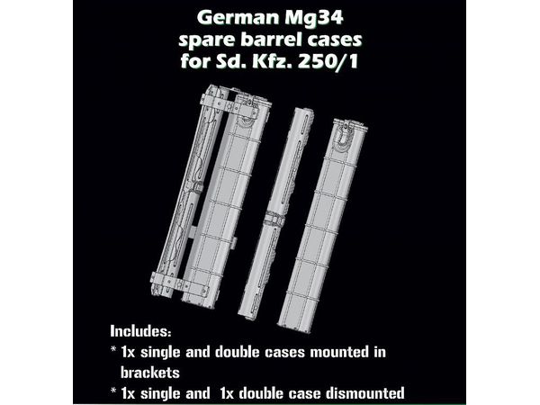 1/35 Sd.Kfz.250/1用 Mg34予備銃身ケースセット