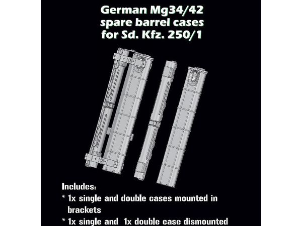 1/35 Sd.Kfz.250/1用 Mg34/42予備銃身ケースセット