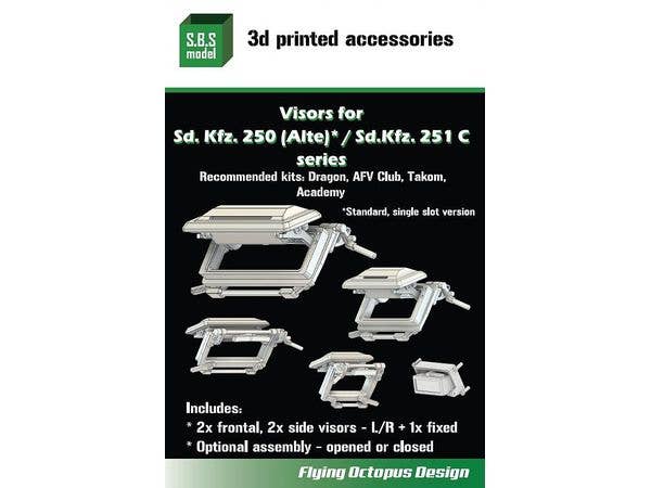 1/35 Sd.Kfz.250 (アルテ)/Sd.Kfz.251 C型バイザーセット (汎用)