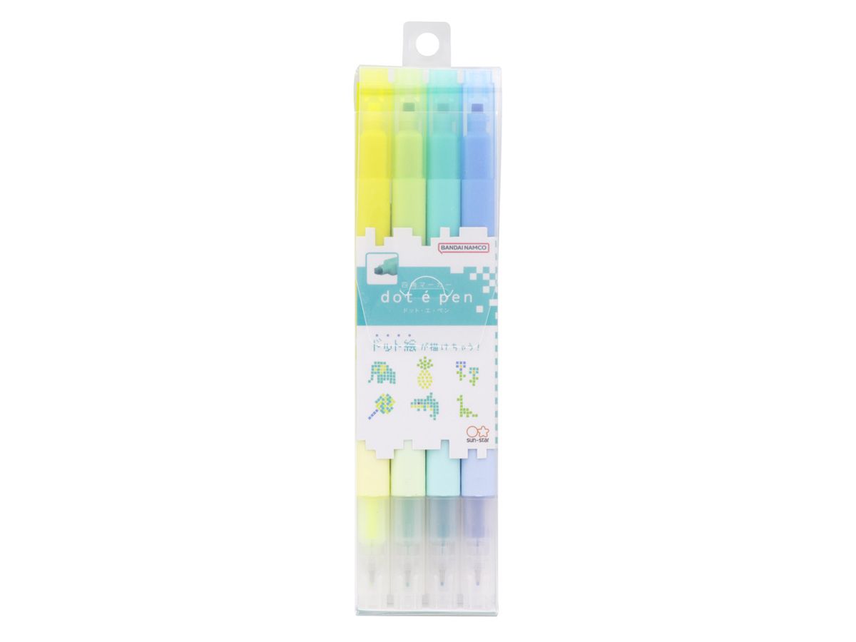 四角マーカー dot e pen (ドット・エ・ペン) 4本セット B