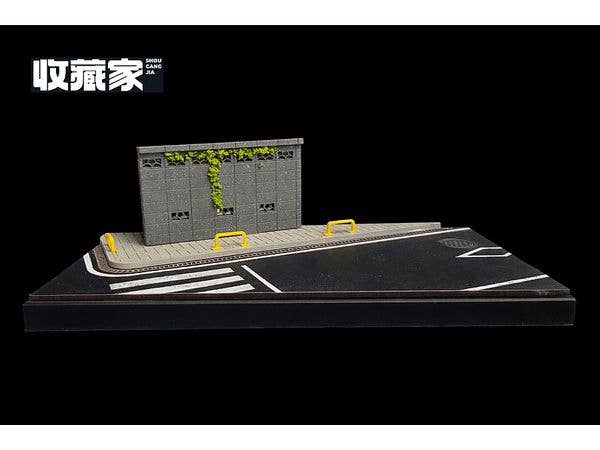 1/64 都市情景 路地裏道路 クリアケース付