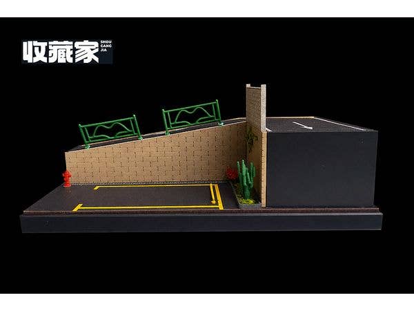 1/64 都市情景 駐車場と坂道 クリアケース付