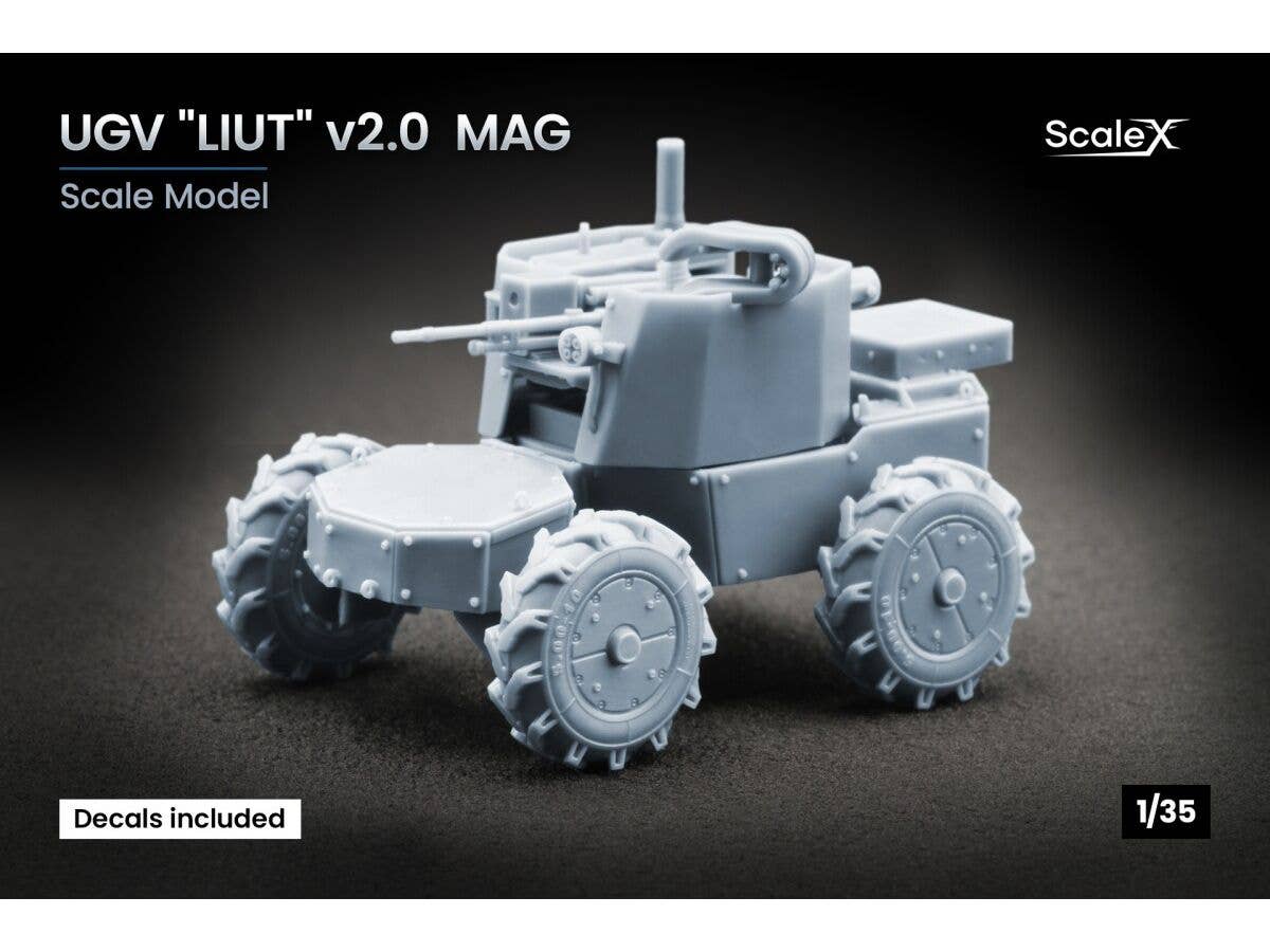 1/35 UGV "Liut" v2.0ロボット車両 FN MAG機関銃装備
