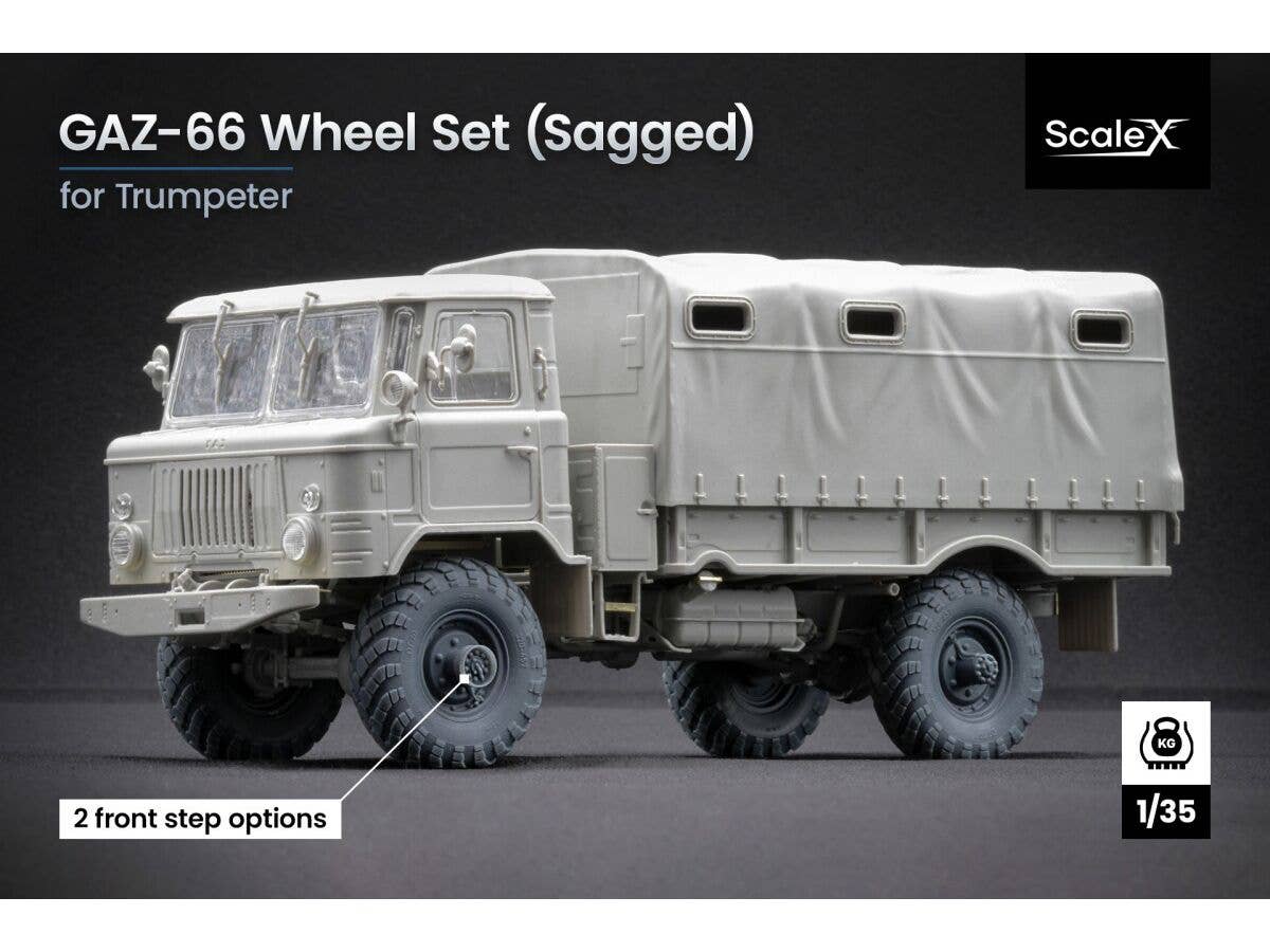 1/35 GAZ-66 自重変形ホイールセット (5個入) (トランぺッター用)