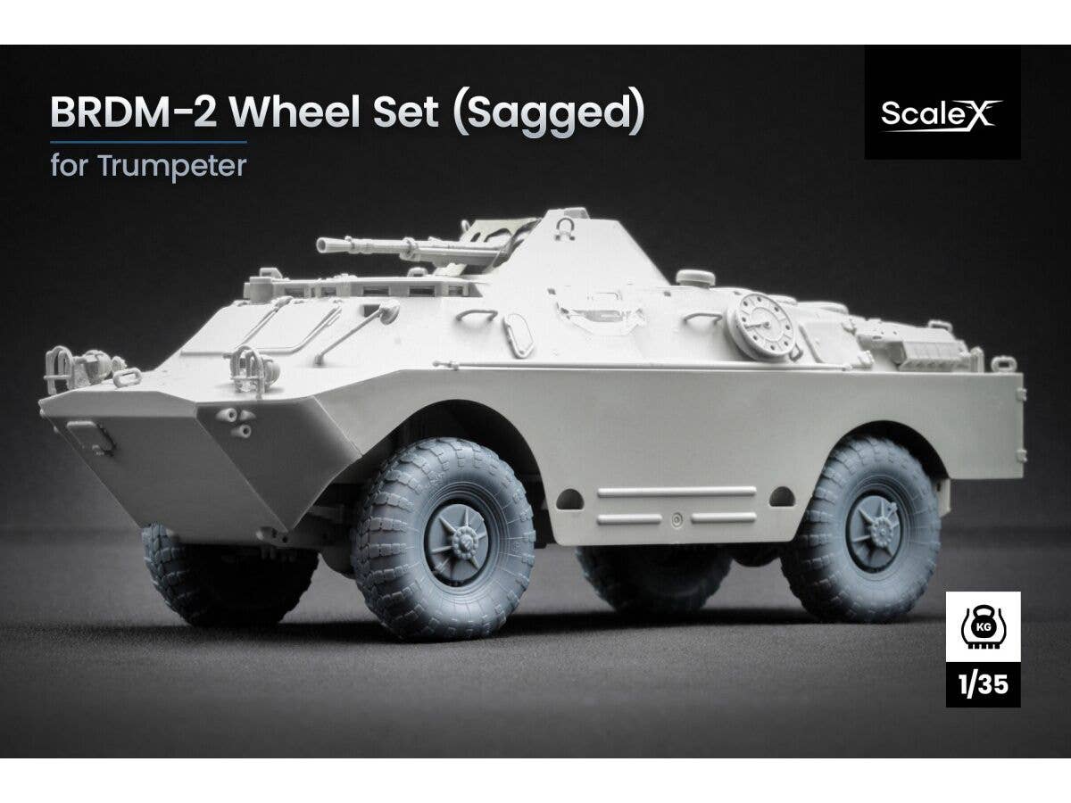 1/35 BRDM-2 自重変形ホイールセット (5個入) (トランぺッター用)