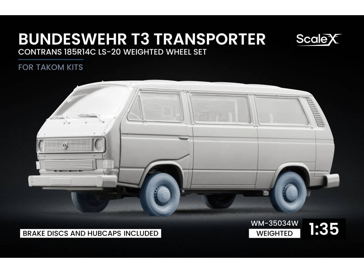 1/35 ドイツ連邦軍 T3 トランスポーター自重変形ホイールセット (5個入) (タコム用)