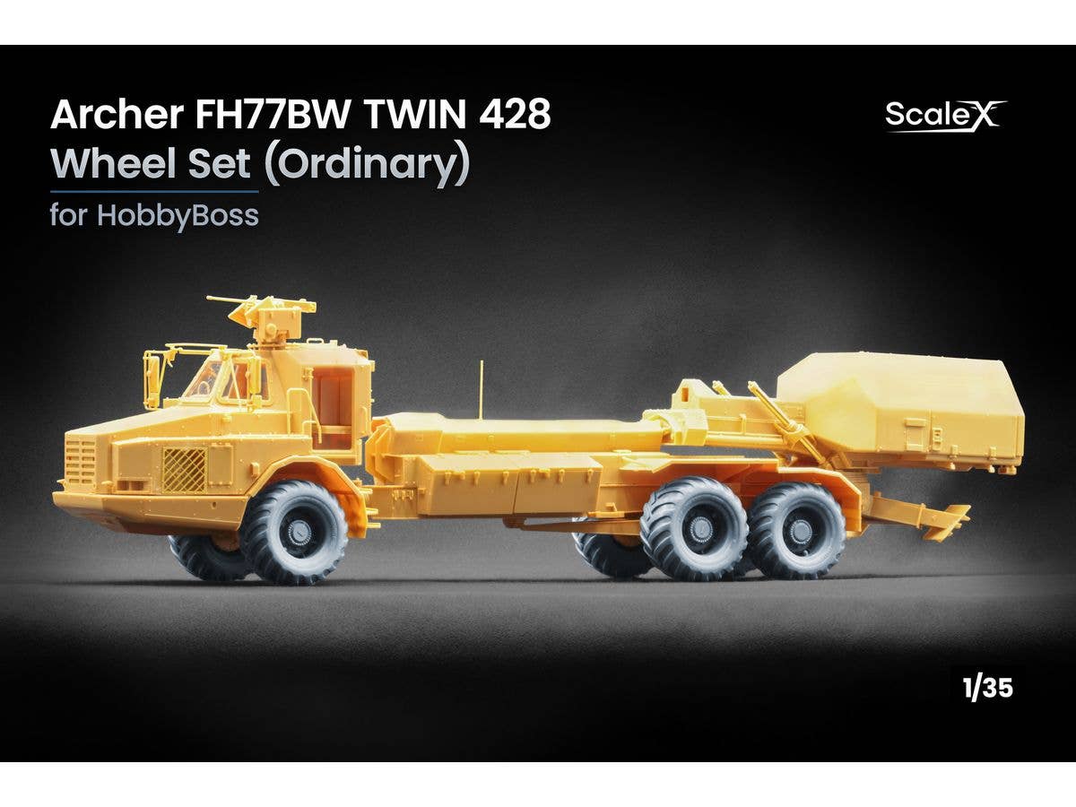 1/35 スウェーデン FH77BW アーチャー 自走榴弾砲 ツイン428 ホイールセット (6個入) (ホビーボス用)