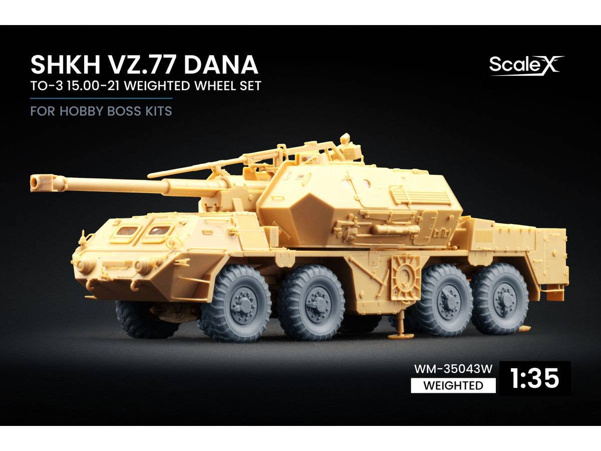 1/35 ダナ 152mm 自走榴弾砲 ShkH vz.77自重変形ホイールセット (8個入) (ホビーボス用)