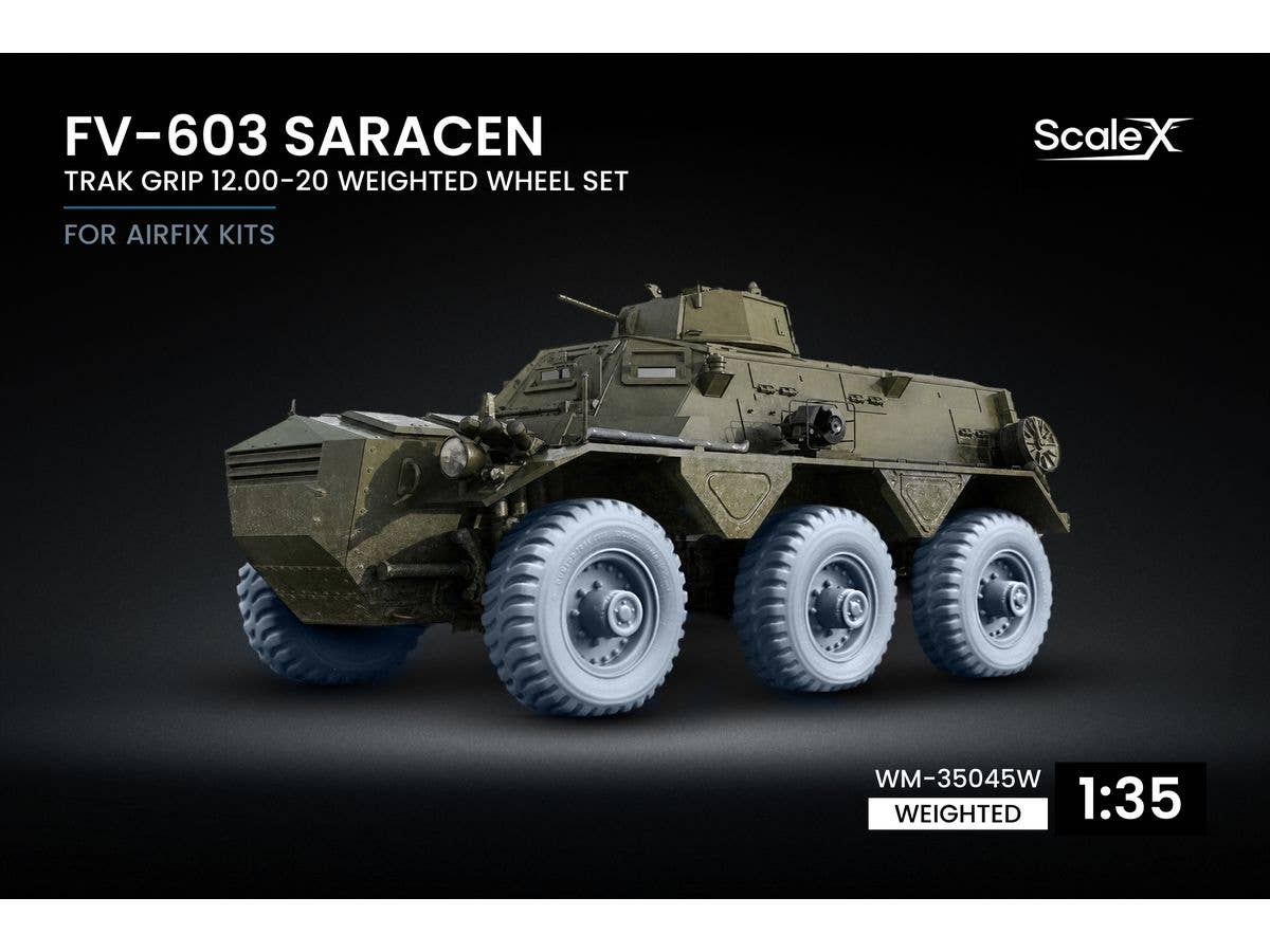 1/35 FV-603 サラセン トラックグリップ自重変形ホイールセット (6個入) (エアフィックス用)