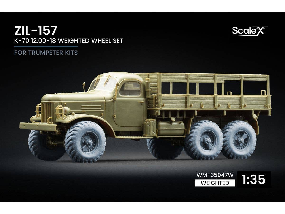 1/35 ZIL-157 K-70 12.00-18 ホイールセット (7個入、トランぺッター用