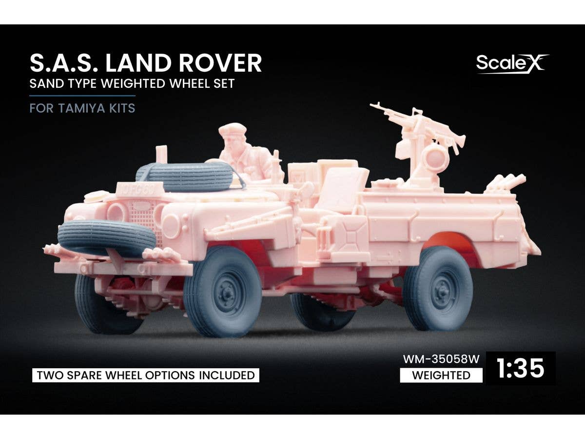 1/35 SAS 砂漠用特殊車両自重変形ホイールセット (6個入) (タミヤ用)