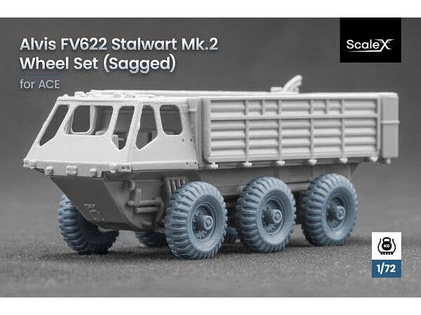 1/72 アルヴィス FV622 スタルワート Mk.2自重変形ホイールセット (7個入) (エース用)