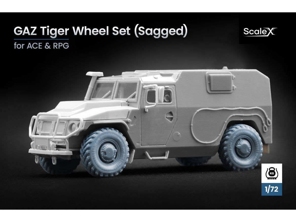 1/72 GAZ 高機動装甲車 タイガー自重変形ホイールセット (5個入) (エース用)