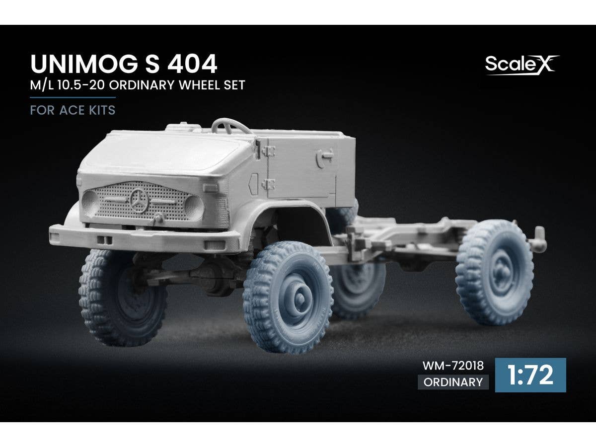 1/72 ウニモグ S 404 M/L 10.5-20 ホイールセット (5個入) (エース用)