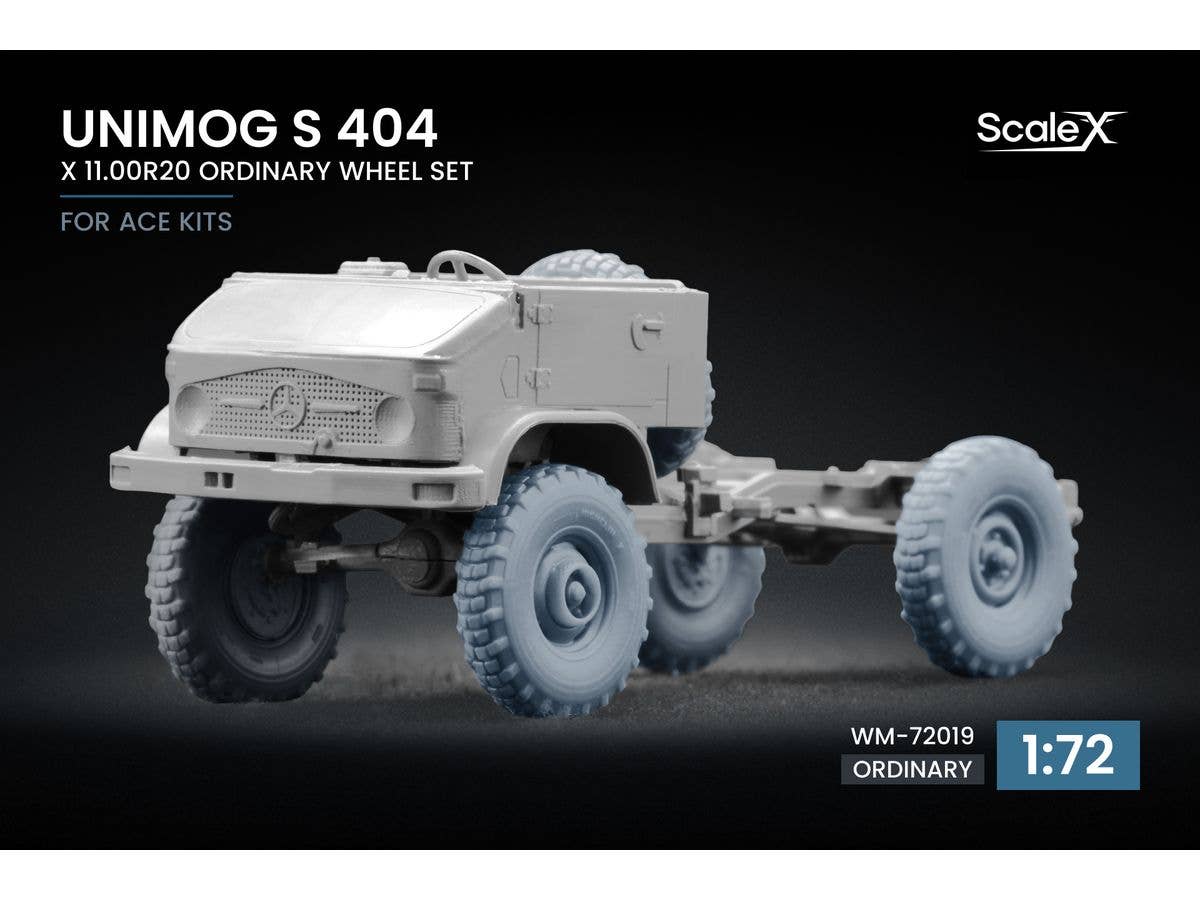 1/72 ウニモグ S 404 X 11.00R20 ホイールセット (5個入) (エース用)