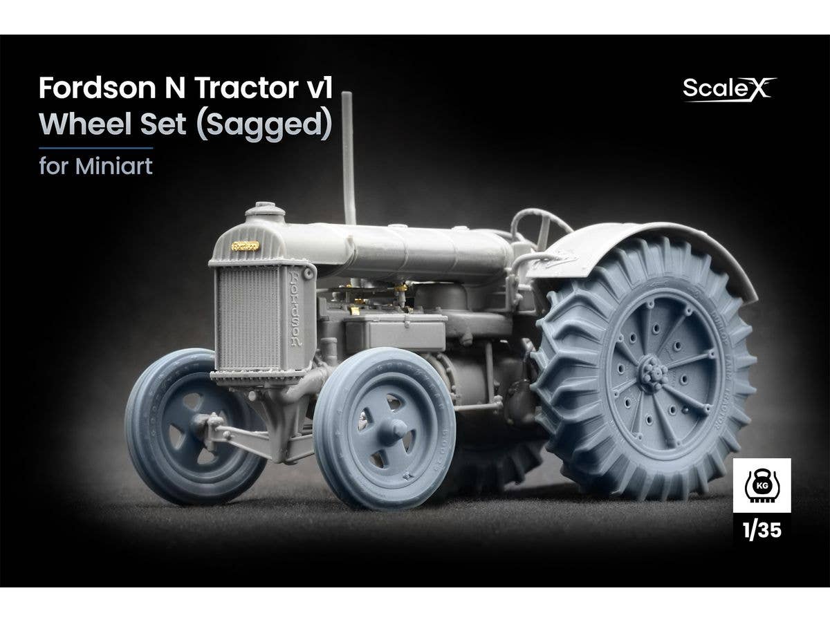1/35 ランドユーティリティトラクター スタンダードN 1935年モデル v1 自重変形ホイールセット (ミニアート用)