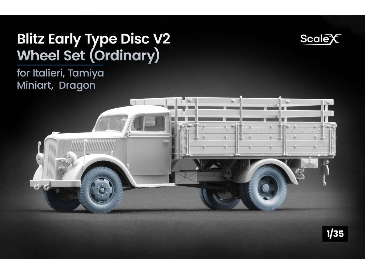 1/35 WWII ドイツ ブリッツ 3tトラック 初期ホイールセット V2 (5個入) (汎用)