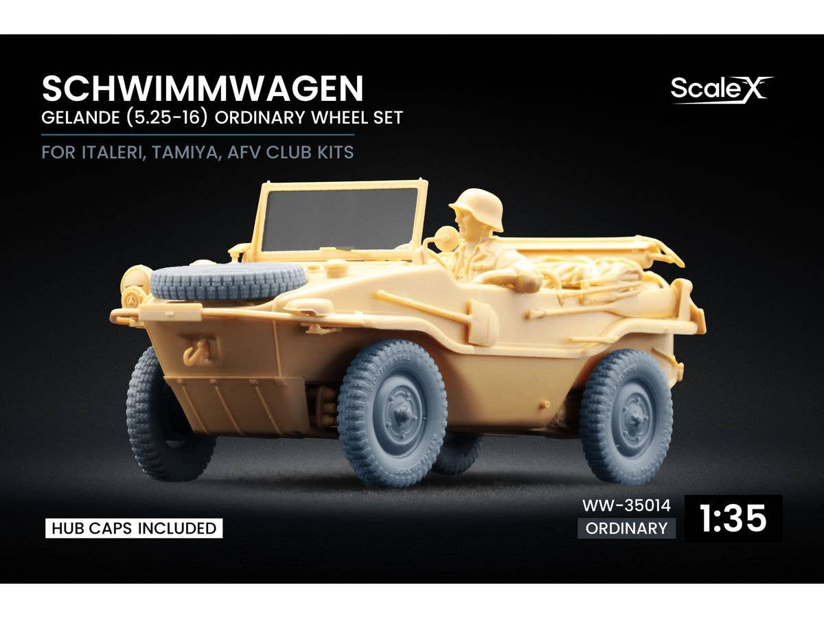 1/35 ドイツ シュビムワーゲン166型 ホイールセット v1.1 (5個入) (イタレリ/タミヤ/AFV用)