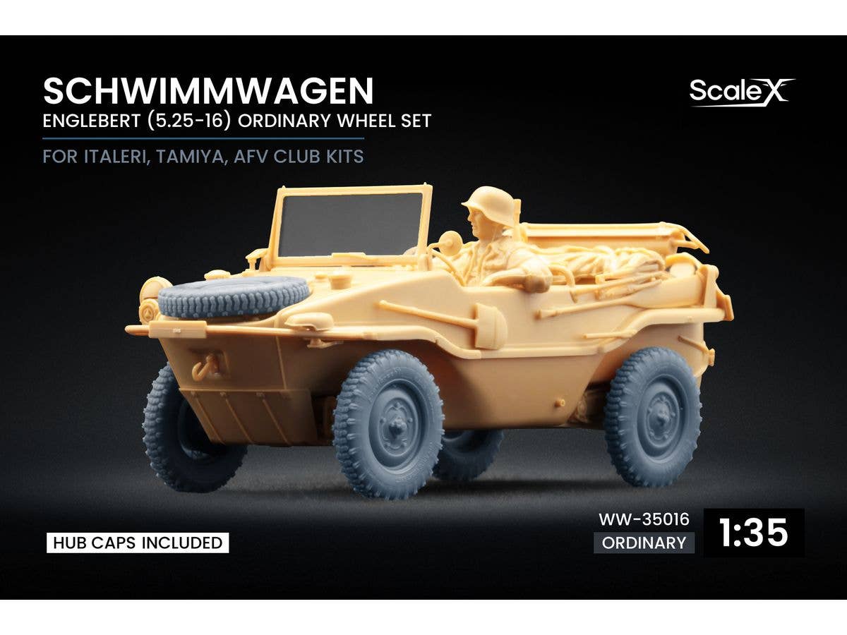 1/35 ドイツ シュビムワーゲン166型 ホイールセット v2 (5個入) (イタレリ/タミヤ/AFV用)