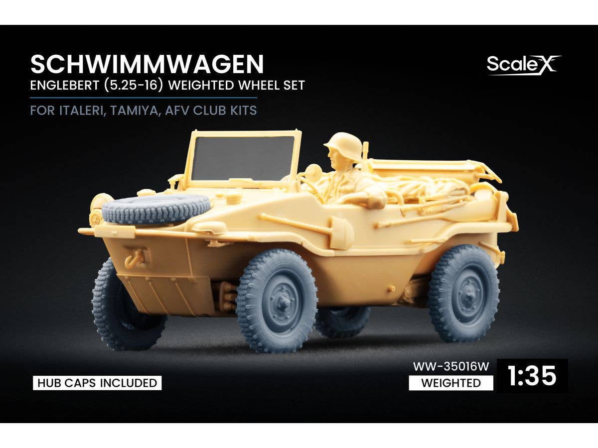 1/35 ドイツ シュビムワーゲン166型自重変形ホイールセット v2 (5個入) (イタレリ/タミヤ/AFV用)