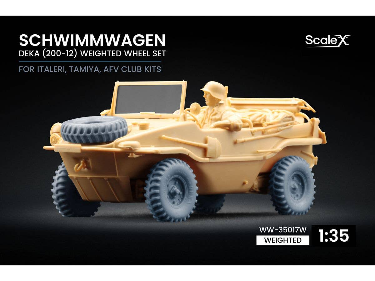 1/35 ドイツ シュビムワーゲン166型自重変形ホイールセット v3 (5個入) (イタレリ/タミヤ/AFV用)