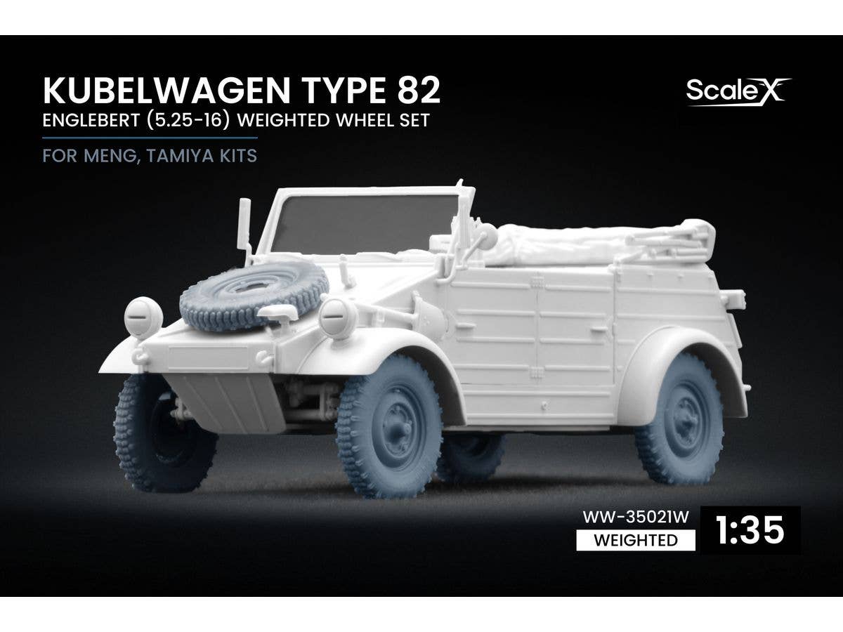 1/35 キューベルワーゲン 82型自重変形ホイールセット v1 (5個入) (モンモデル/タミヤ用)