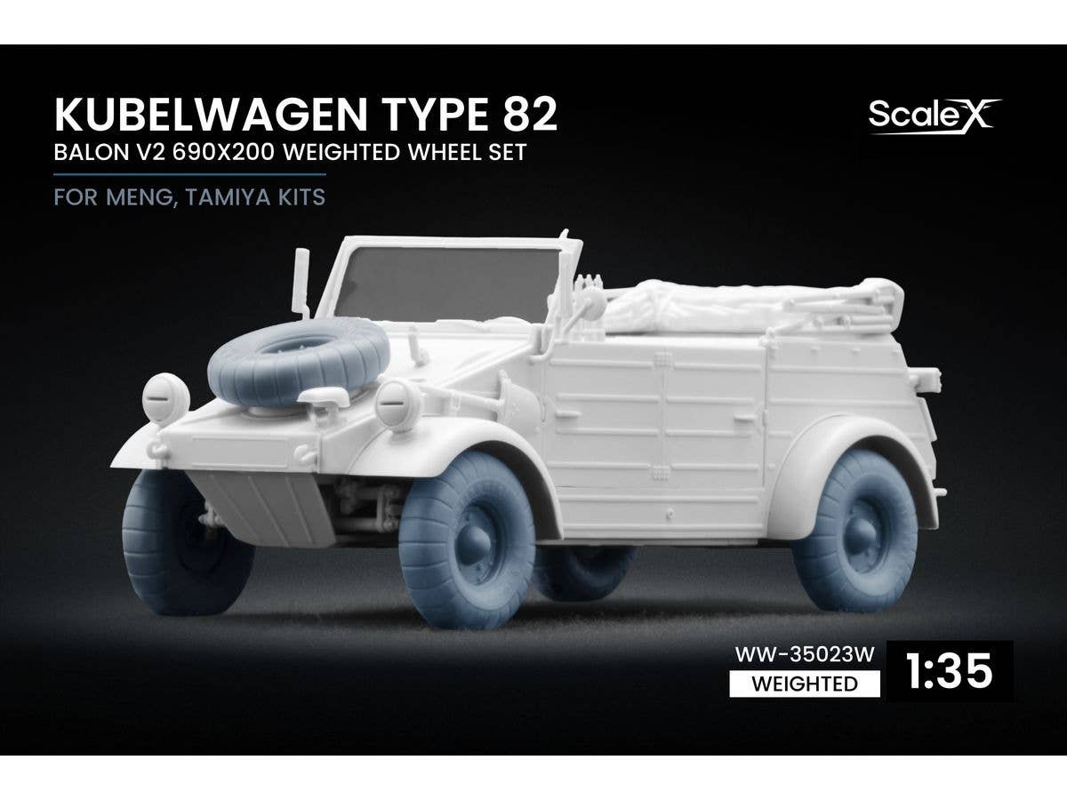 1/35 キューベルワーゲン 82型バルーンタイヤ 自重変形ホイールセット v2 (5個入) (モンモデル/タミヤ用)