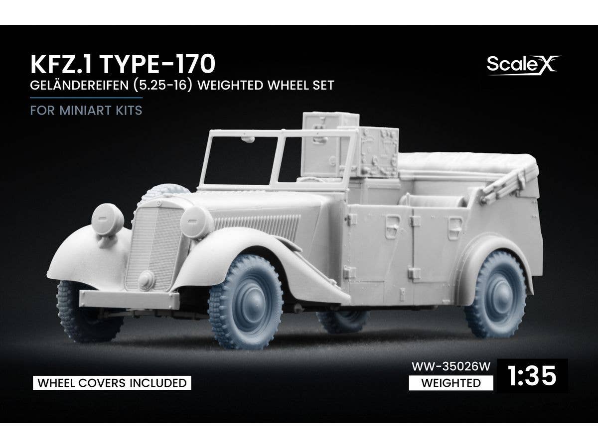 1/35 Kfz.1 兵員輸送車 170VK型 自重変形ホイールセット v1 (5個入) (ミニアート用)