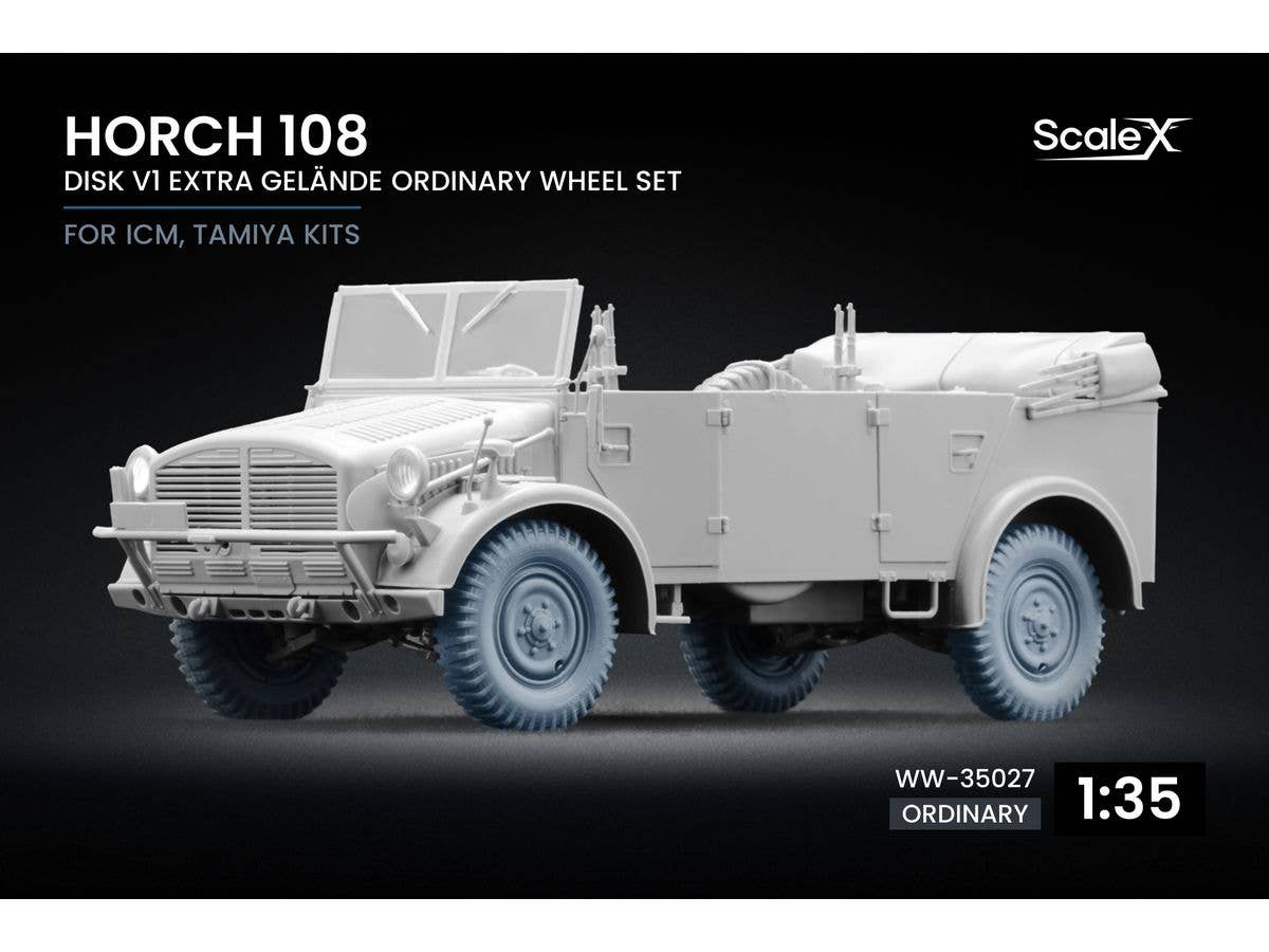 1/35 ホルヒ108 ホイールセット v1 (6個入) (ICM、タミヤ用)