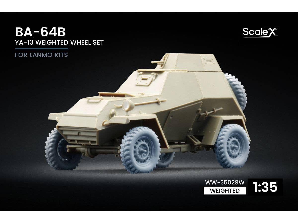 1/35 ソ連軍 BA-64B 軽装甲車 自重変形ホイールセット (5個入) (ランモモデル用)