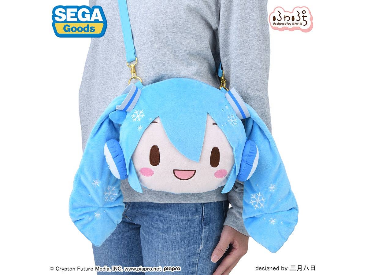 初音ミク: 雪ミクふわぷち フェイスショルダーバッグ(M)