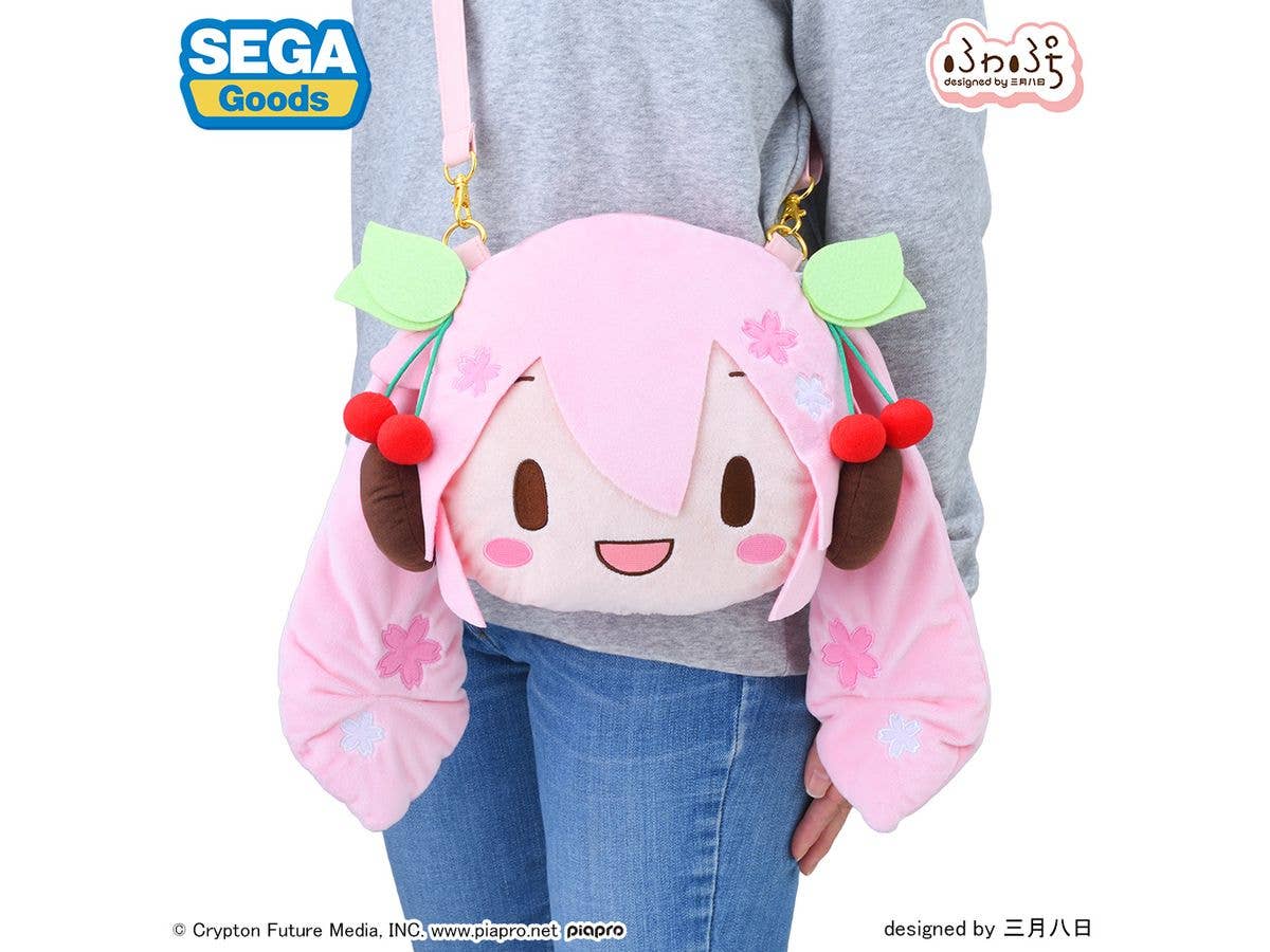 初音ミク: 桜ミク ふわぷち フェイスショルダーバッグ(M)