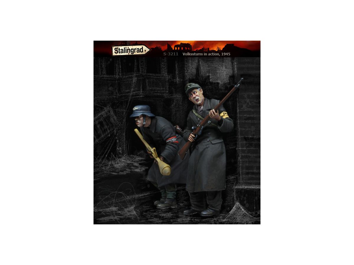 1/35 WWII 独 国民突撃隊の死闘 1945 古参兵、最後の反撃 (2体セット)